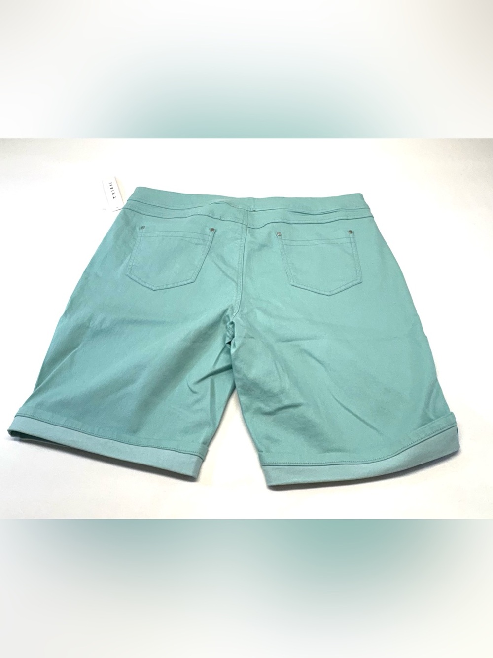 NWT Tribal Mint Green Pull-On Bermuda Shorts Stretch Cuffed - Size 18